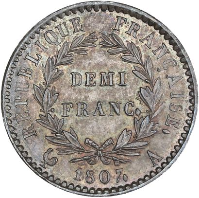 null PREMIER EMPIRE (1804-1814)
Demi franc, tête de nègre. 1807. Paris.
Effigie différente...