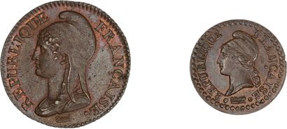 null DIRECTOIRE (1795-1799) 5 centimes, petit module. An 4. Paris.
Un centime. An...