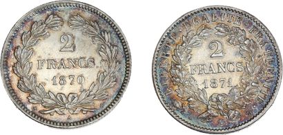 null GOUVERNEMENT de DÉFENSE NATIONALE (1870-1871) 2 francs, type Cérès sans légende....