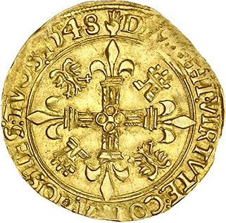 null DUCHÉ de BRABANT : Charles V (1506-1555)
Couronne d'or au soleil. Anvers. 3,30...