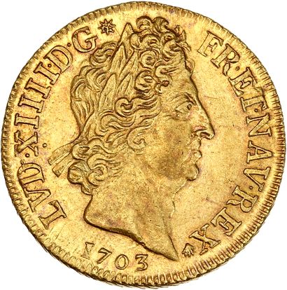 null LOUIS XIV (1643-1715)
Double louis d'or aux huit L et aux insignes. 1703. Paris....