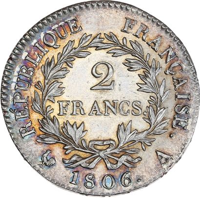 null PREMIER EMPIRE (1804-1814) 2 francs Napoléon Empereur. 1806. Paris.
Sa tête...