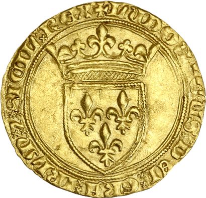 null COMTÉ de PROVENCE : Louis II (1384-1417)
Écu d'or. 3,95 g.
Écu couronné.
R/...