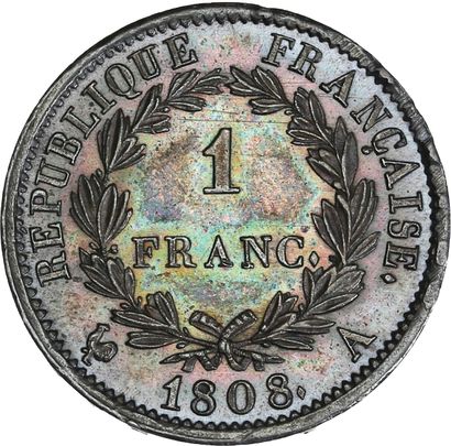 null PREMIER EMPIRE (1804-1814)
Un franc Napoléon, tête laurée. RÉPUBLIQUE. 1808....