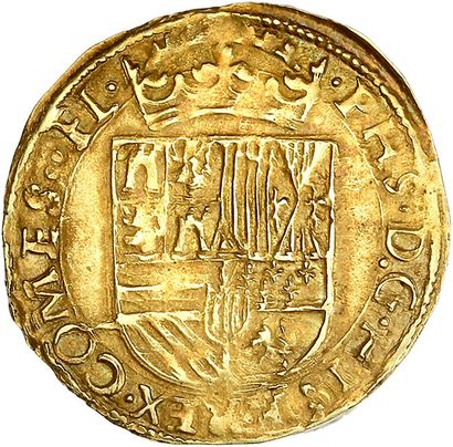 null COMTÉ de FLANDRE : Philippe II d'Espagne (1555-1598)
Demi réal d'or. Bruges....