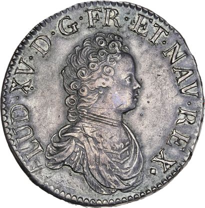 null LOUIS XV (1715-1774)
Écu vertugadin : 2 exemplaires. 1716 A Flan neuf et 1716...