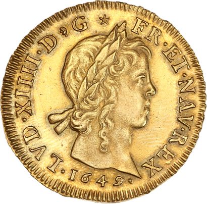 null LOUIS XIV (1643-1715)
Double louis d'or à la mèche longue. 1649. Bordeaux. 13,35...