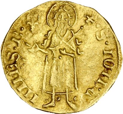 null COMTÉ de PROVENCE : Louis II (1384-1417)
Florin d'or. 3,02 g.
Saint Jean-Baptiste...