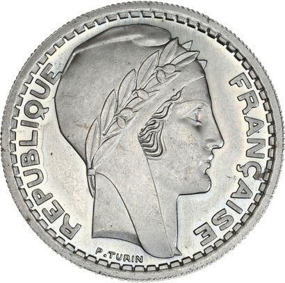 null TROISIÈME RÉPUBLIQUE (1871-1940) 20 francs, type Turin. 1939. Épreuve. Cupro-nickel....