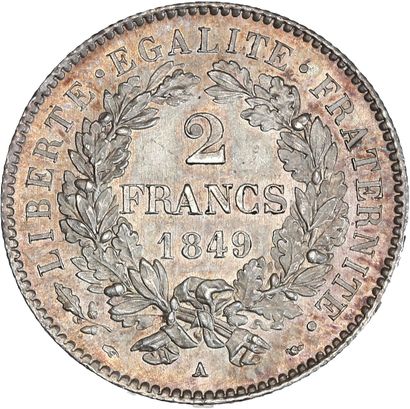 null DEUXIÈME RÉPUBLIQUE (1848-1852) 2 francs, type Cérès. 1849. Paris.
Tête de Cérès...