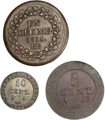 null PREMIER EMPIRE (1804-1814)
Un décime. 1814. Strasbourg (Louis XVIII). 10 centimes....