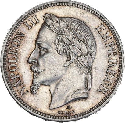 null SECOND EMPIRE (1852-1870) 5 francs Napoléon III, tête laurée. 1862. Sans lettre...