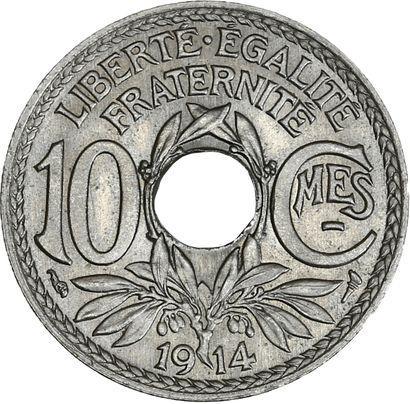 null TROISIÈME RÉPUBLIQUE (1871-1940) 10 centimes, type Lindauer. 1914 (3 972 ex.).
R.F....