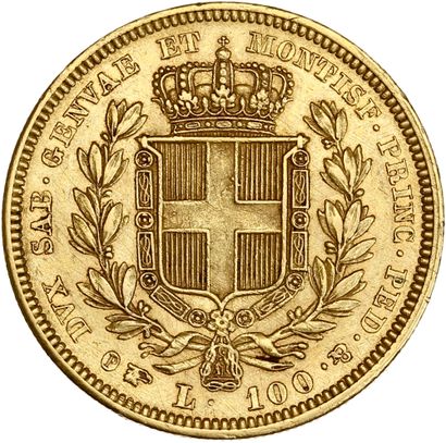 null ITALIE, Sardaigne : Charles Albert (1831-1849) 100 lire or. 1834. Turin. 32,33...