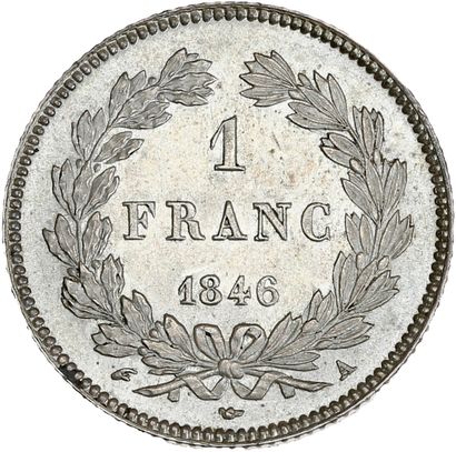 null LOUIS-PHILIPPE (1830-1848) 1 franc tête laurée. 1846. Paris.
Sa tête laurée...