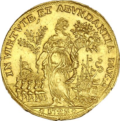 null VENISE : Alvise Mocenigo III (1722-1732)
Oselle d'or de 4 sequins. An VII. 1728....