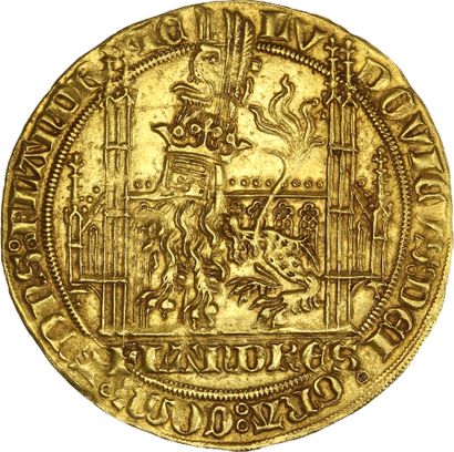 null COMTÉ de FLANDRE : Louis de Male (1346-1384)
Lion d'or. 5,33g.
Lion coiffé d'un...