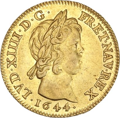 null LOUIS XIV (1643-1715)
Double golden louis with short fuse. 1644. Lyon. 13,49...