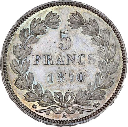null GOUVERNEMENT de DÉFENSE NATIONALE (1870-1871) 5 francs, type Cérès sans légende....