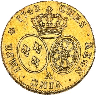 null LOUIS XV (1715-1774)
Double louis d'or au bandeau. 1742. Paris. 16,35 g.
Tête...