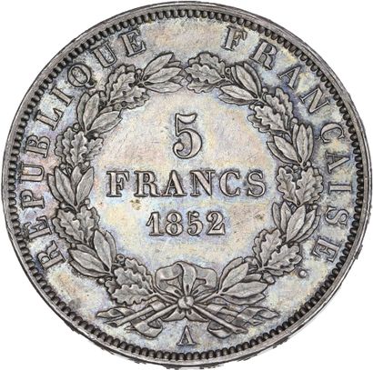 null DEUXIÈME RÉPUBLIQUE (1848-1852) 5 francs Louis Napoléon Bonaparte. J.-J. Barre....