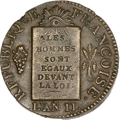 null CONVENTION (1792-1795)
Sol à la Balance. Non daté (1794). Limoges. Cuivre.
Table,...