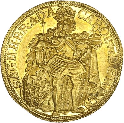 null AUSTRIA: Charles VI (1711-1740)
Gold duke. 1715. 3,45 g.
The emperor crowned...