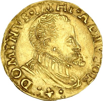 null COMTÉ de FLANDRE : Philippe II d'Espagne (1555-1598)
Demi réal d'or. Bruges....