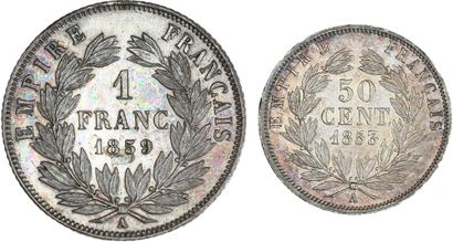 null SECOND EMPIRE (1852-1870) 1 franc Napoléon III, tête nue. 1859. Paris (ex. coll....