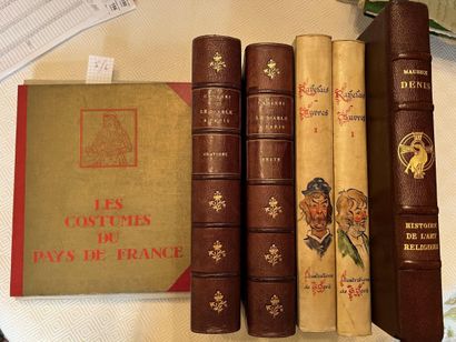 null Lot of 6 volumes : 

-The costumes of the Country of France

-Gavarni, the devil...
