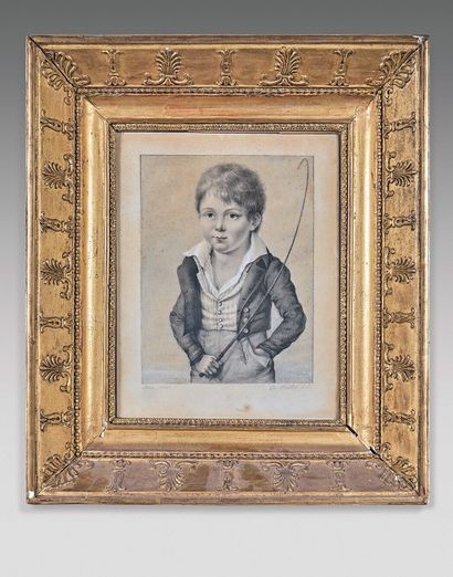 null Léon de WAILLY (actif de 1801 à 1824)

Portrait de fillette à la partition et...