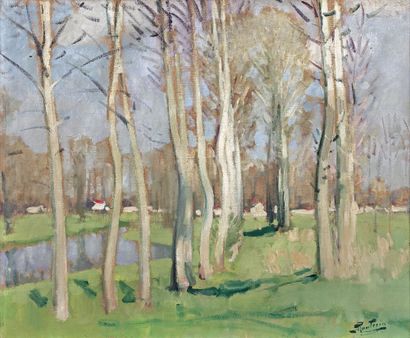 Pierre-Eugène MONTÉZIN (1874-1946) 
Poplars...