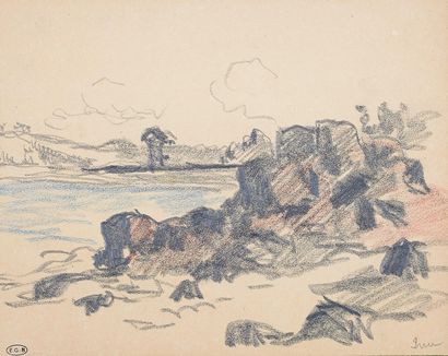 null Maximilien LUCE (1858-1941) 

Bretagne, Kermouster l'embouchure du Trieux

Dessin...