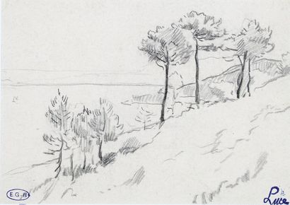 null Maximilien LUCE (1858-1941) 

La côte à Saint-Tropez

Dessin au crayon noir,...