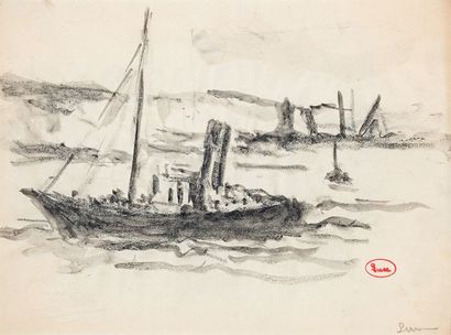 Maximilien LUCE (1858-1941) 

Honfleur, navire...