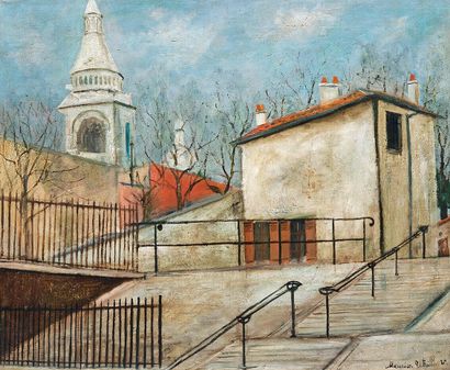Maurice UTRILLO (1883-1955) 
Montmartre,...