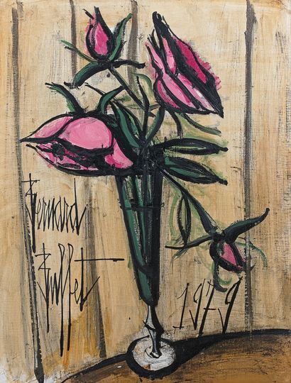 Bernard BUFFET (1928-1999) 
Pink Roses, 1979...