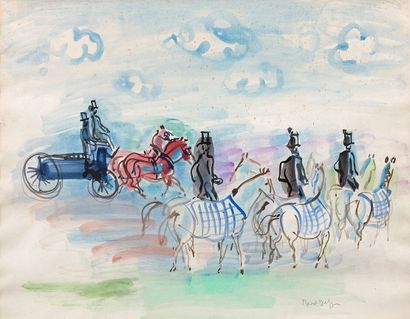 Raoul DUFY (1877-1953) 
The Drags, 1933 
Watercolor,...