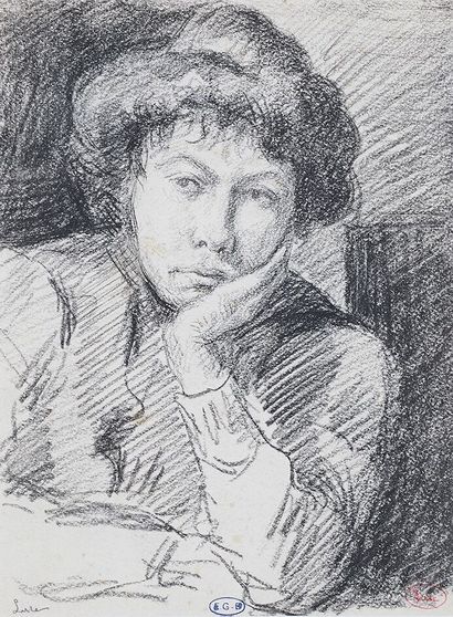 Maximilien LUCE (1858-1941) 
Portrait d'Ambroisine...