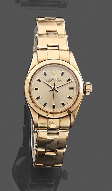 ROLEX. Set consisting of two ladies' wristwatches, one with center seconds and the...