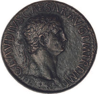 CLAUDE (41-54) Sesterce. Rome (41). His head...