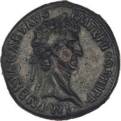  NERVA (96-98) Sesterce. Rome (97). Sa tête laurée à droite. R/ La Liberté debout...
