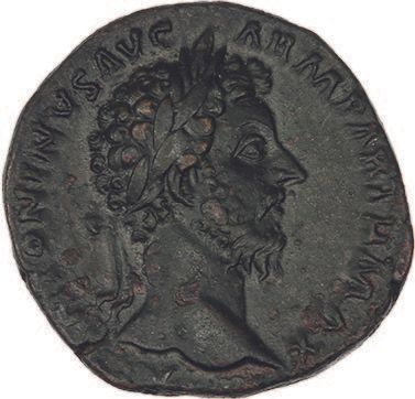  MARC AURÈLE (161-180) Sesterce. Rome (166-167). Sa tête laurée à droite. R/ Victoire...