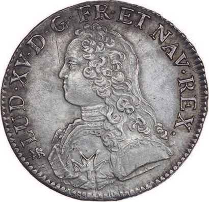 null LOUIS XV (1715-1774)
Écu aux rameaux d'olivier. 1735. Nantes.
D. 1675.
Presque...