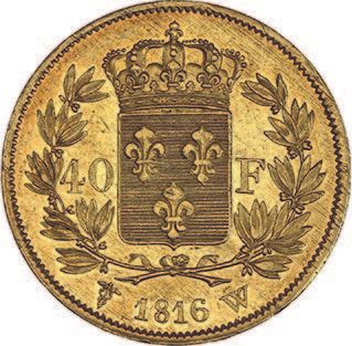 null LOUIS XVIII (1815-1824) 40 francs or. 1816. Lille (3?210 ex.).
G. 1092.
TTB...
