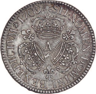 null LOUIS XIV (1643-1715)
Écu aux trois couronnes. 1709. Paris.
D. 1568.
TTB à ...