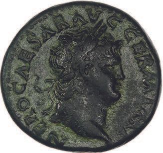  NÉRON (54-68) As. Rome (65). Sa tête laurée à droite. R/ Temple de Janus avec la...