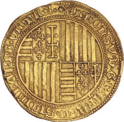 null ITALIE, Naples : Alphonse Ier (1442-1458)
Ducat d'or. 5,28 g.
Fr. 816.
Supe...