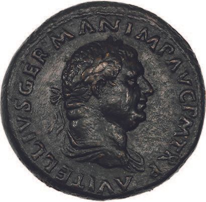  VITTELIUS (2 janvier - 20 décembre 69) Sesterce. Rome. Son buste lauré et drapé...
