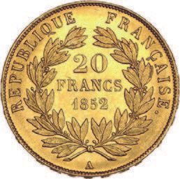 null DEUXIÈME RÉPUBLIQUE (1848-1852) 20 francs or Louis Napoléon Bonaparte. 1852....